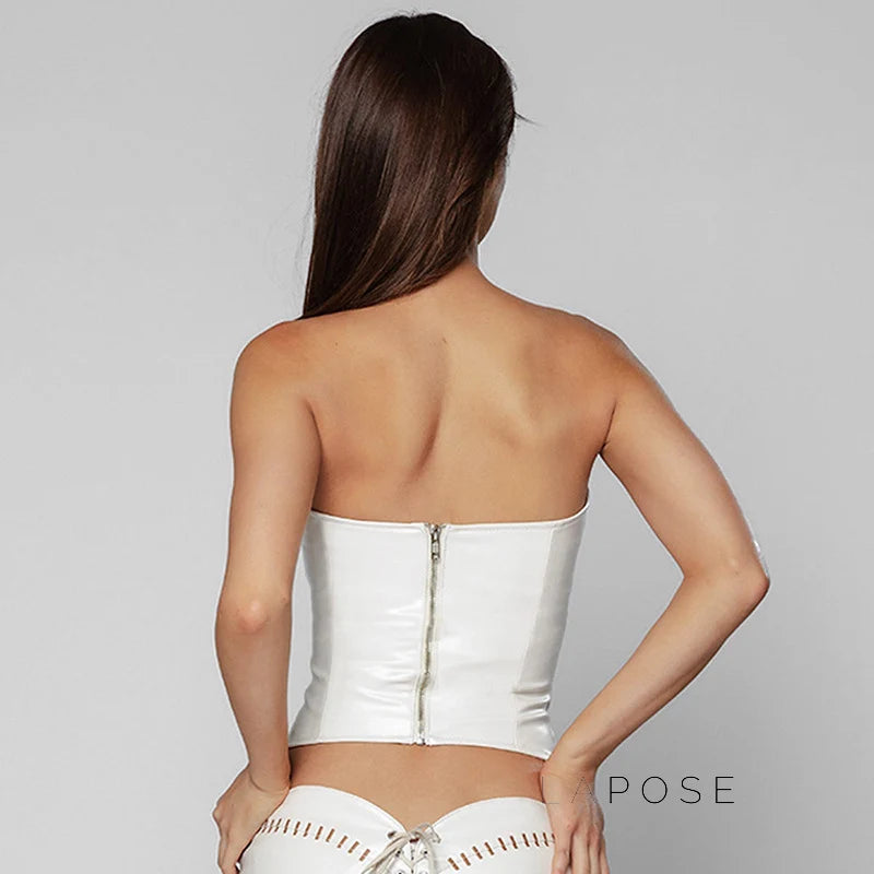Gretta Zipper Tube Top