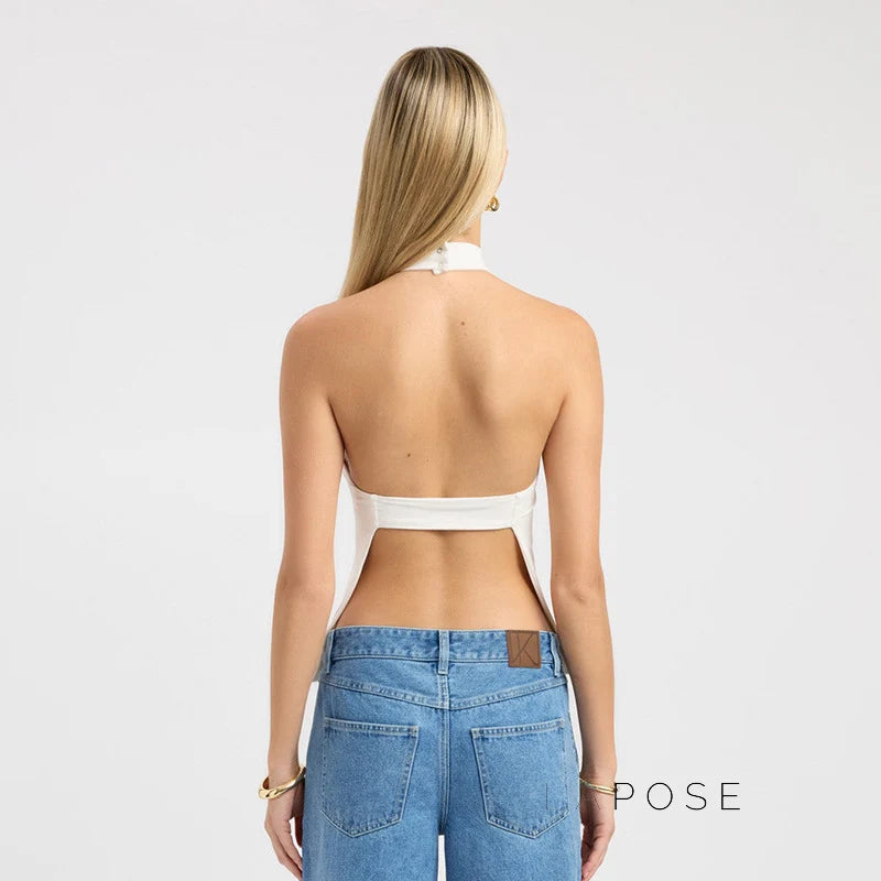 Gwyneth Backless Halter Top