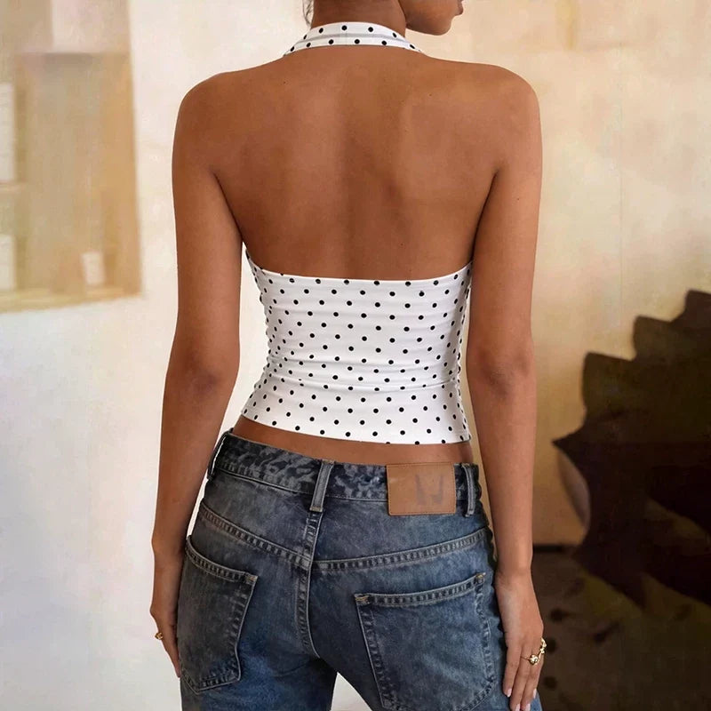 Hadlie Polka Dot Halter Top