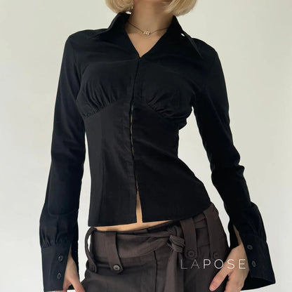Halina Classic Button-Up Shirt