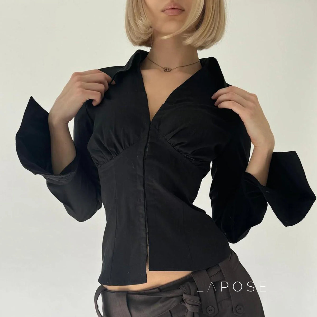 Halina Classic Button-Up Shirt