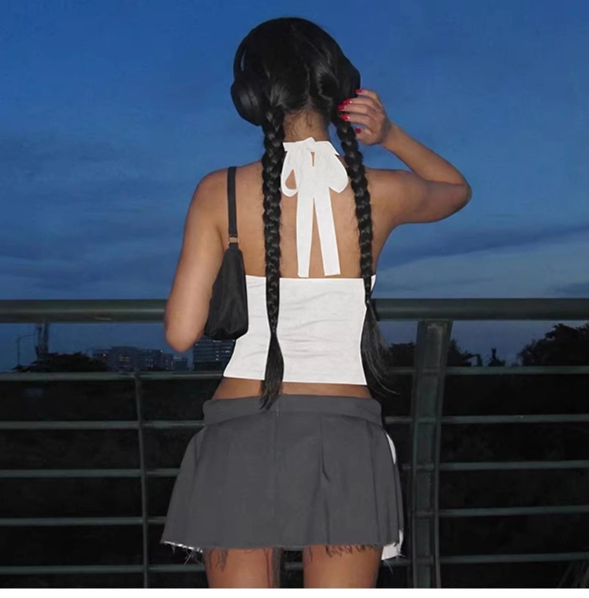 Halter Tie-Up Backless Tank Top