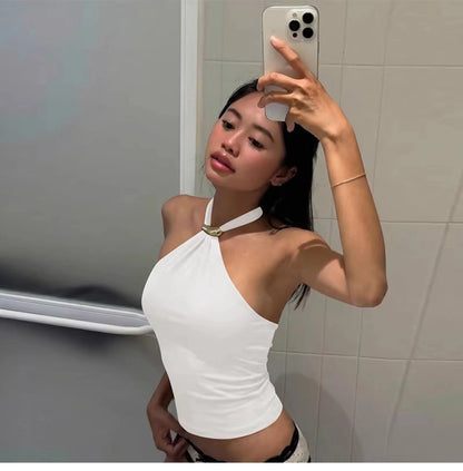Halter Tie-Up Backless Tank Top