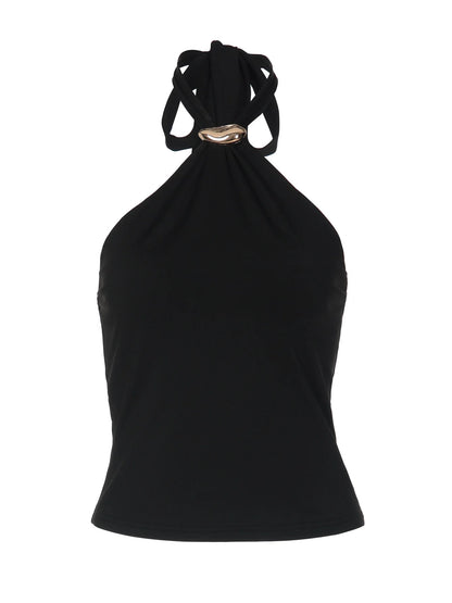 Halter Tie-Up Backless Tank Top