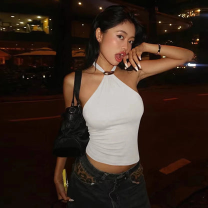 Halter Tie-Up Backless Tank Top