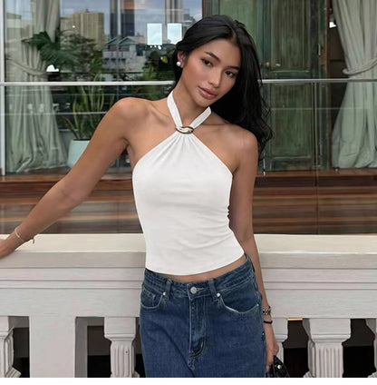 Halter Tie-Up Backless Tank Top