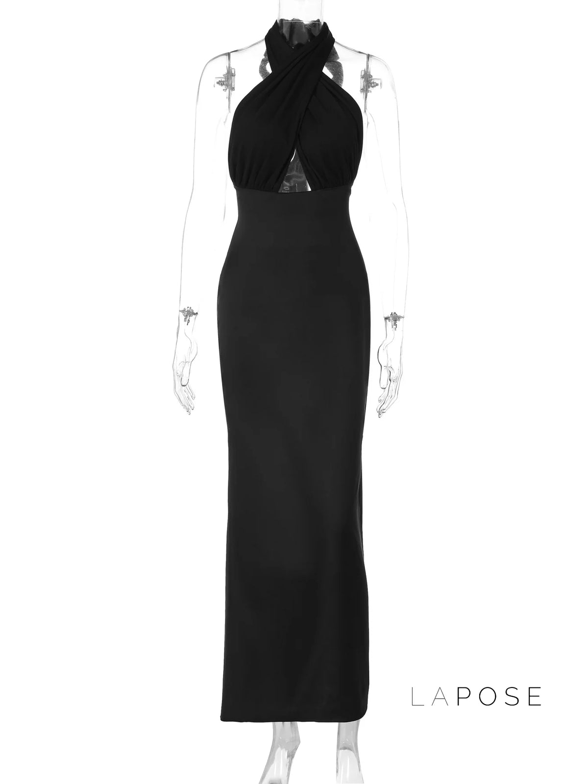 Haniya Halter Backless Maxi Dress
