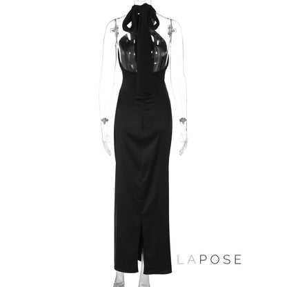 Haniya Halter Backless Maxi Dress