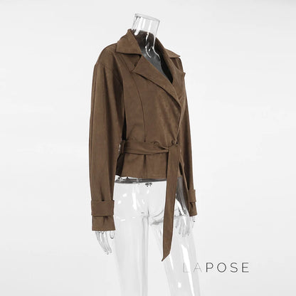 Hareem Suede Double-Breasted Jacket