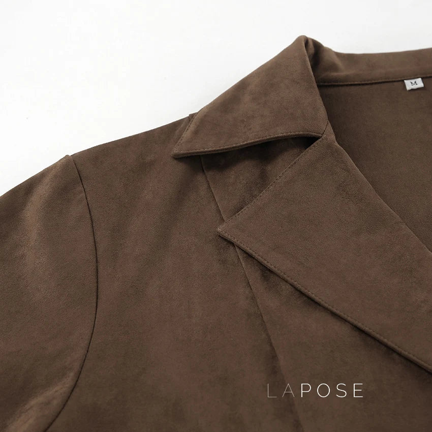 Hareem Suede Double-Breasted Jacket