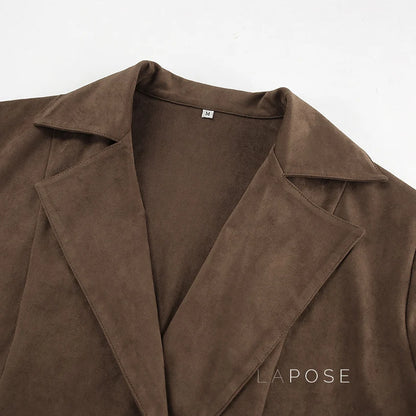 Hareem Suede Double-Breasted Jacket