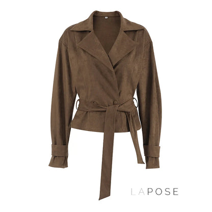 Hareem Suede Double-Breasted Jacket