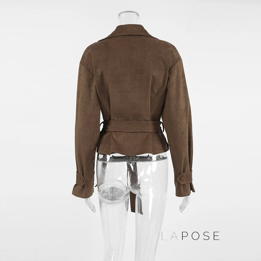 Hareem Suede Double-Breasted Jacket