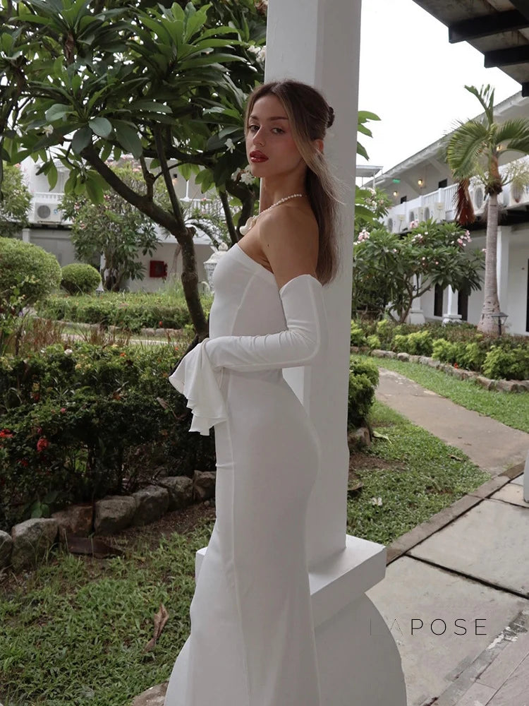 Haydee Off Shoulder Fishtail Dress
