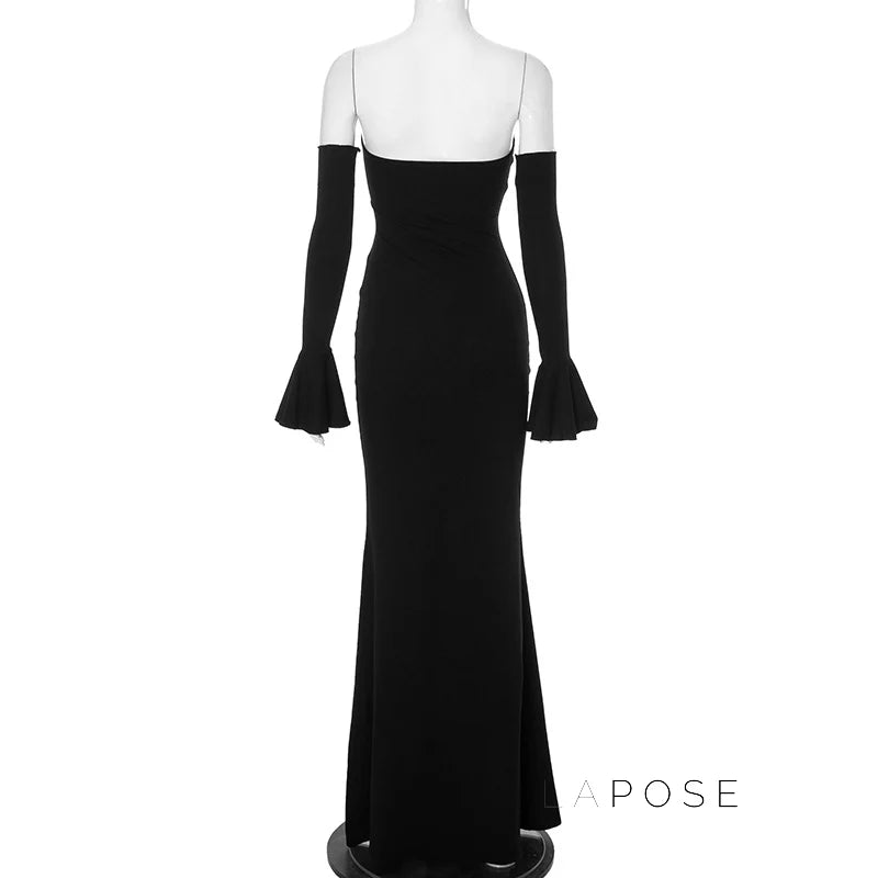 Haydee Off Shoulder Fishtail Dress