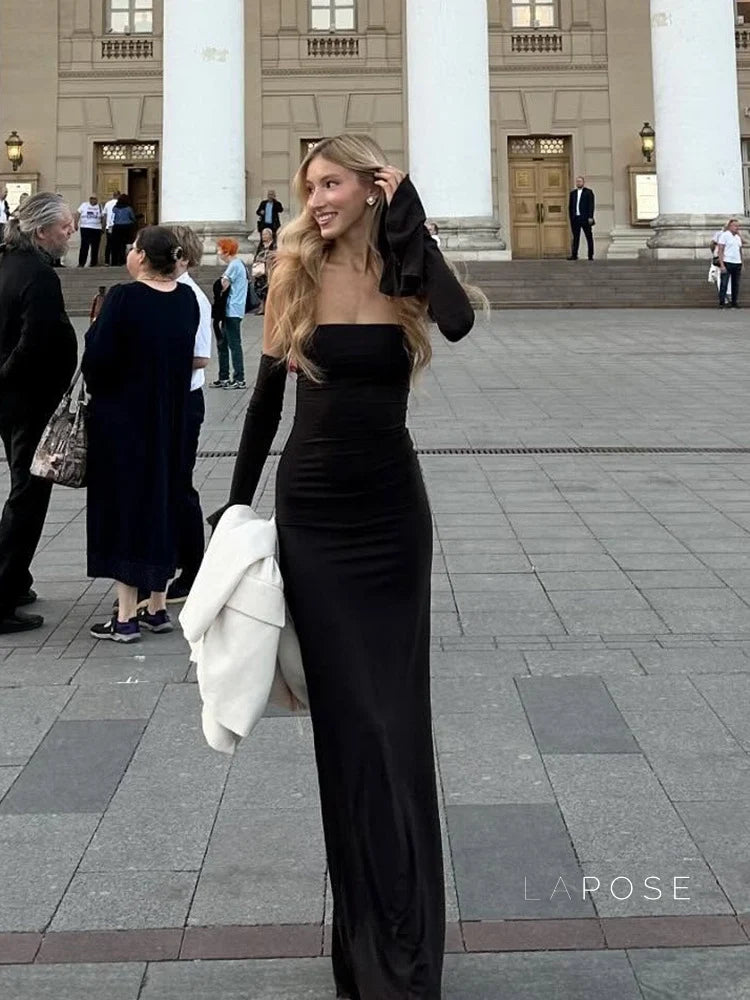 Haydee Off Shoulder Fishtail Dress