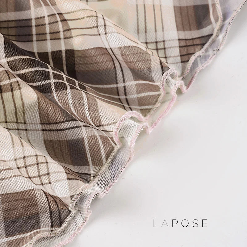 Hayzlee Plaid Bow Midi Skirt
