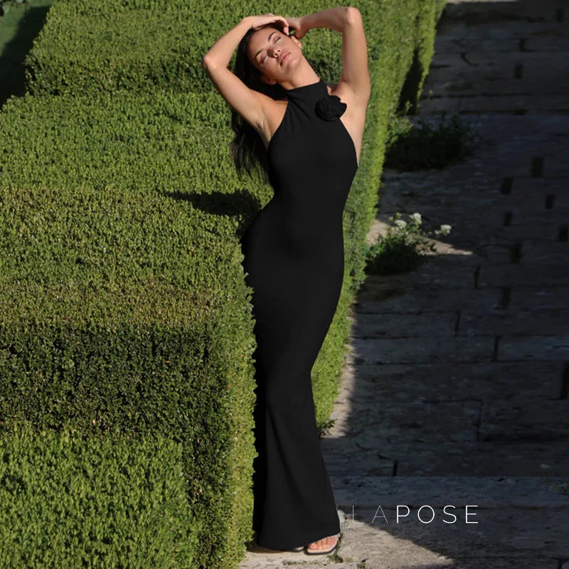 Iliana Halter Backless Maxi Dress