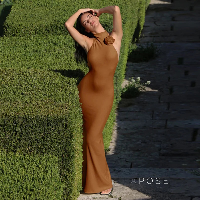 Iliana Halter Backless Maxi Dress