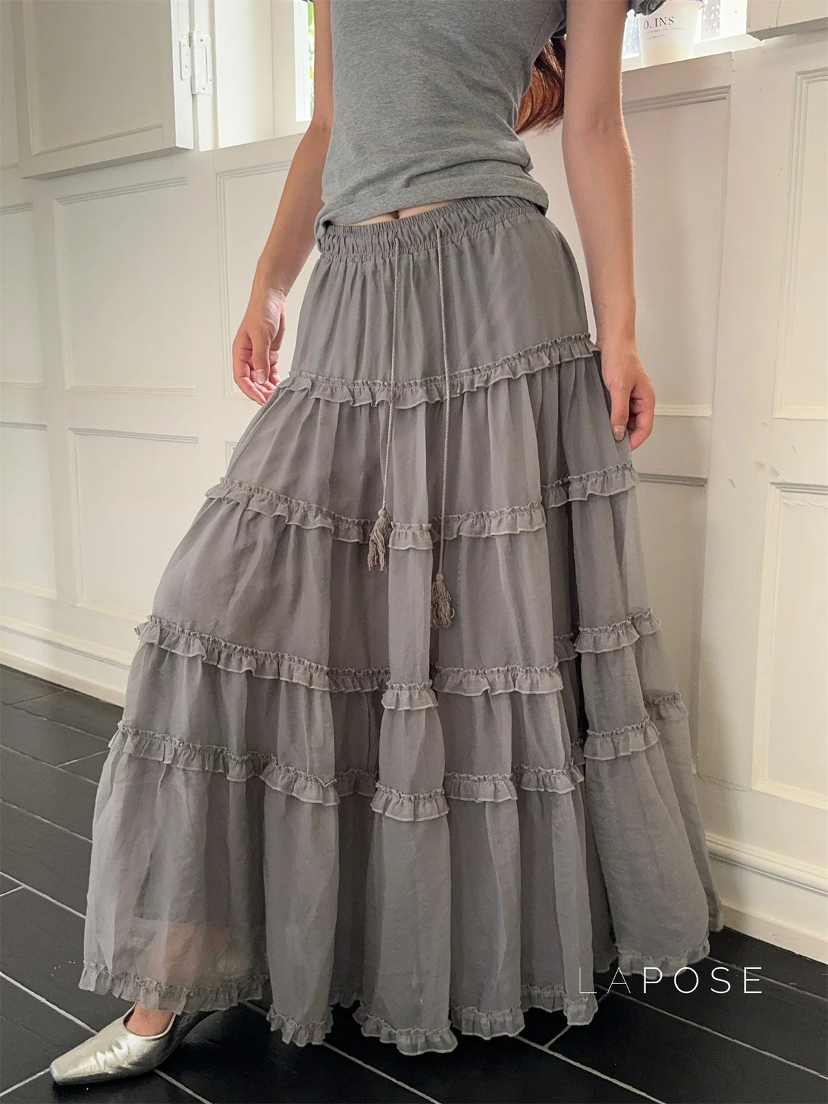 Inaaya Ruffle Maxi Skirt