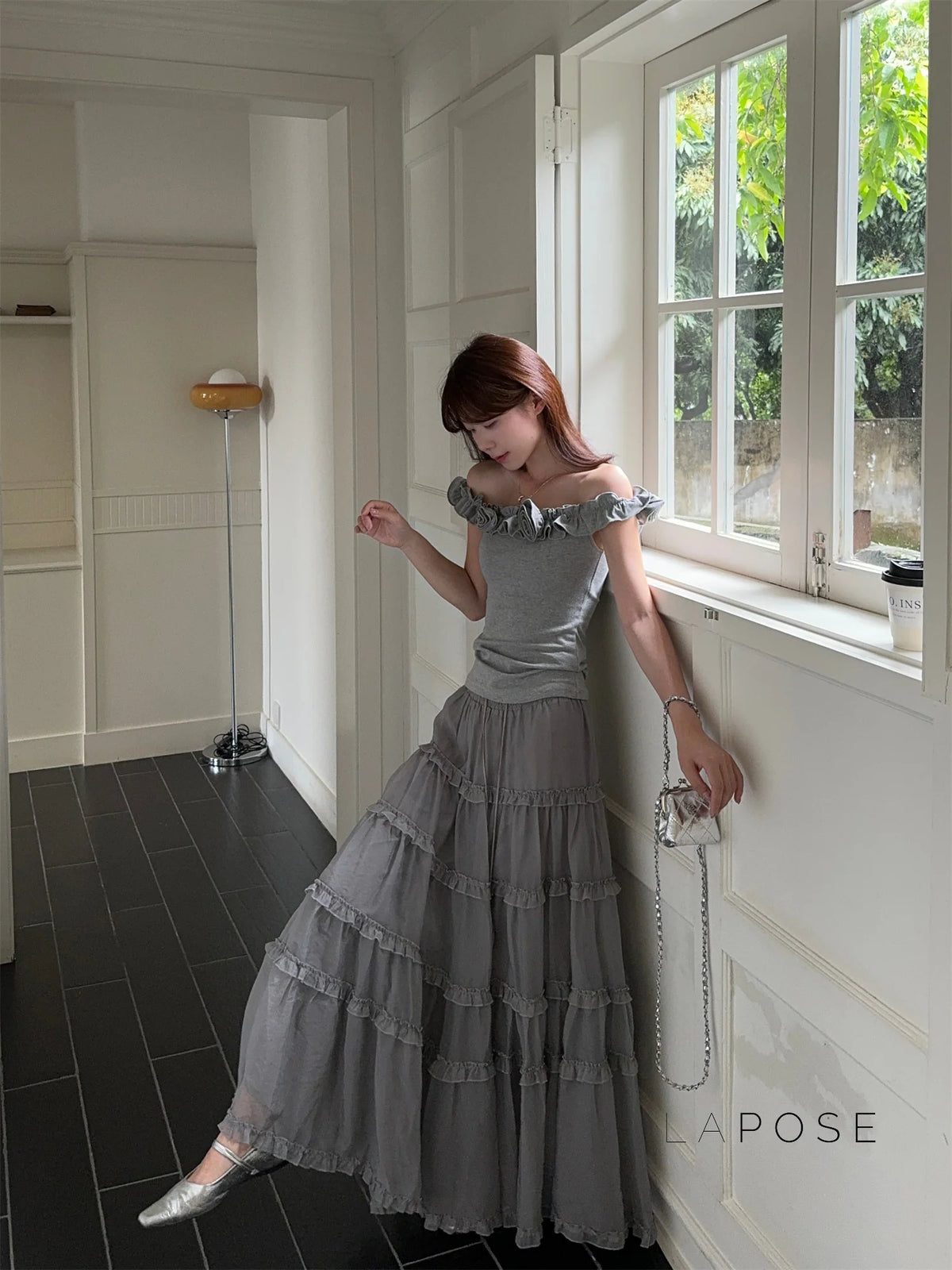 Inaaya Ruffle Maxi Skirt