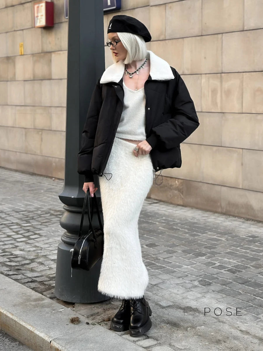 Isadora Faux Fur Maxi Skirt