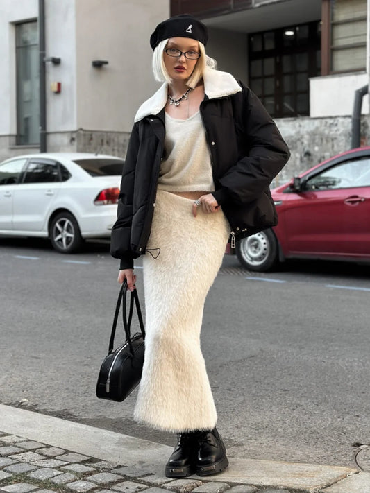 Isadora Faux Fur Maxi Skirt