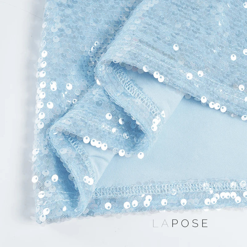 Issabella Blue Sequin Mini Dress