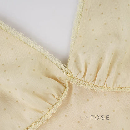 Ivonne Polka Dot Mesh Top