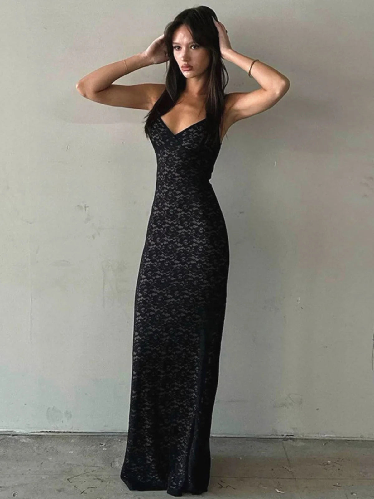 Iyonna Lace Trim Maxi Dress