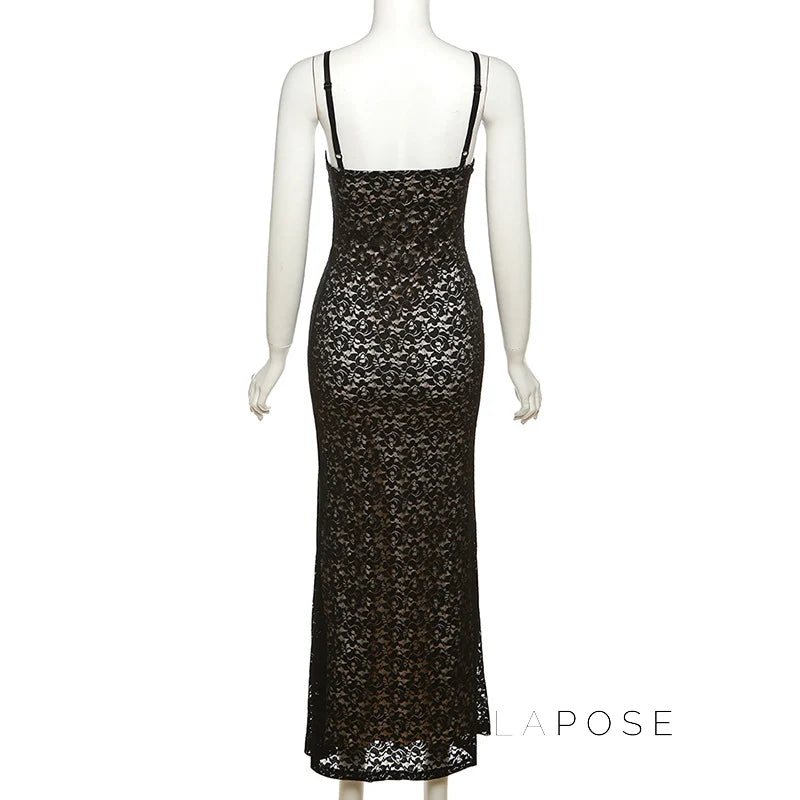 Iyonna Lace Trim Maxi Dress