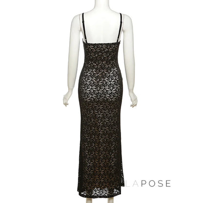 Iyonna Lace Trim Maxi Dress
