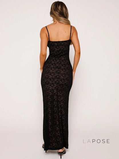Iyonna Lace Trim Maxi Dress