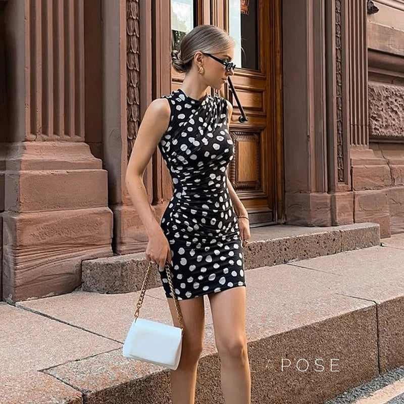 Jaelle Polka Dot Mini Dress