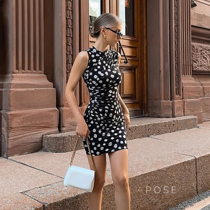 Jaelle Polka Dot Mini Dress