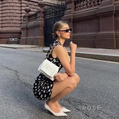 Jaelle Polka Dot Mini Dress