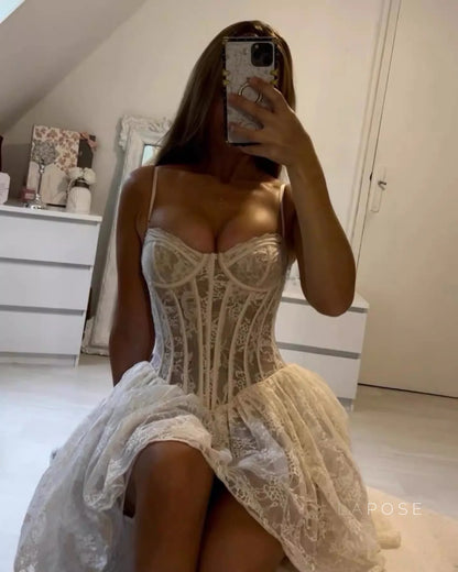 Jaleah Lace Corset Mini Dress