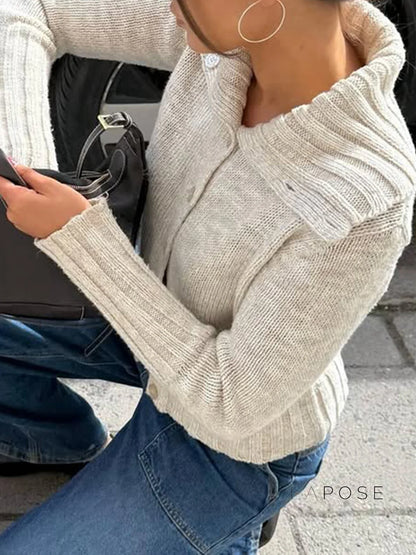 Jamileth Knit Button-Up Cardigan