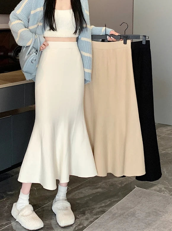 Janyla Knit Fishtail Skirt
