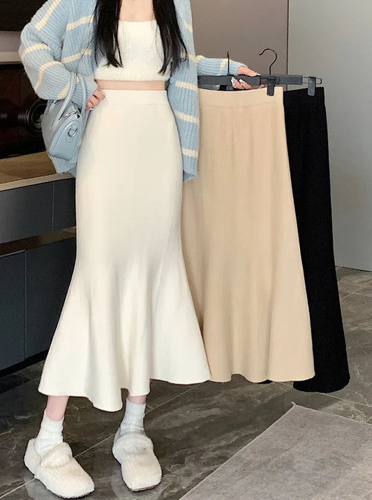 Janyla Knit Fishtail Skirt