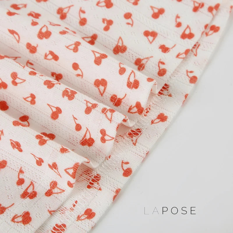 Jaycie Cherry Print Lounge Set