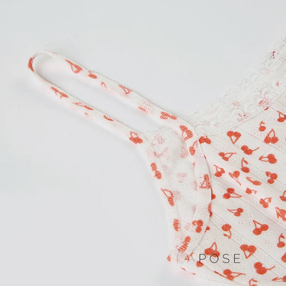 Jaycie Cherry Print Lounge Set