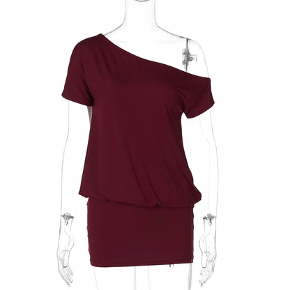 Jaylinn Asymmetric Ruched Midi Dress