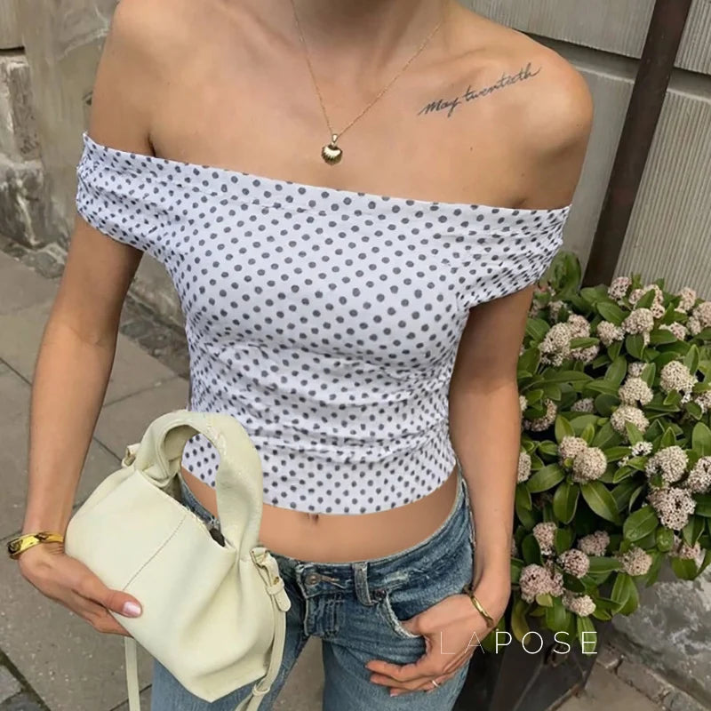 Joan Polka Dot Halter Top