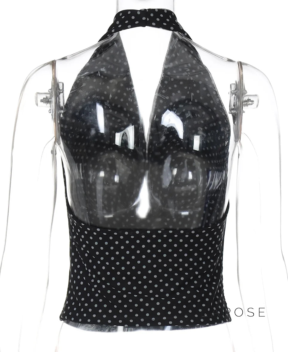 Joan Polka Dot Halter Top