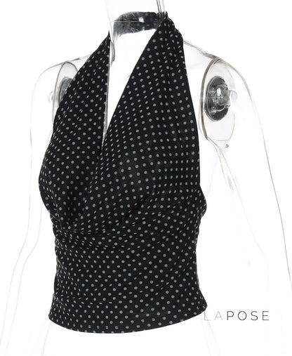 Joan Polka Dot Halter Top