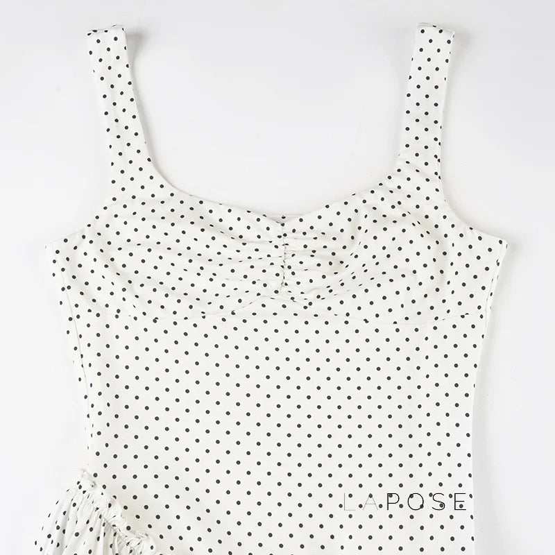 Jumana Polka Dot Smocked Mini Dress