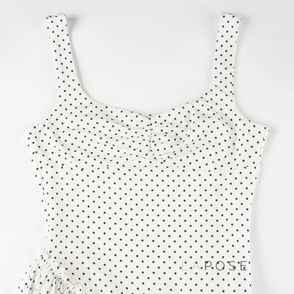 Jumana Polka Dot Smocked Mini Dress