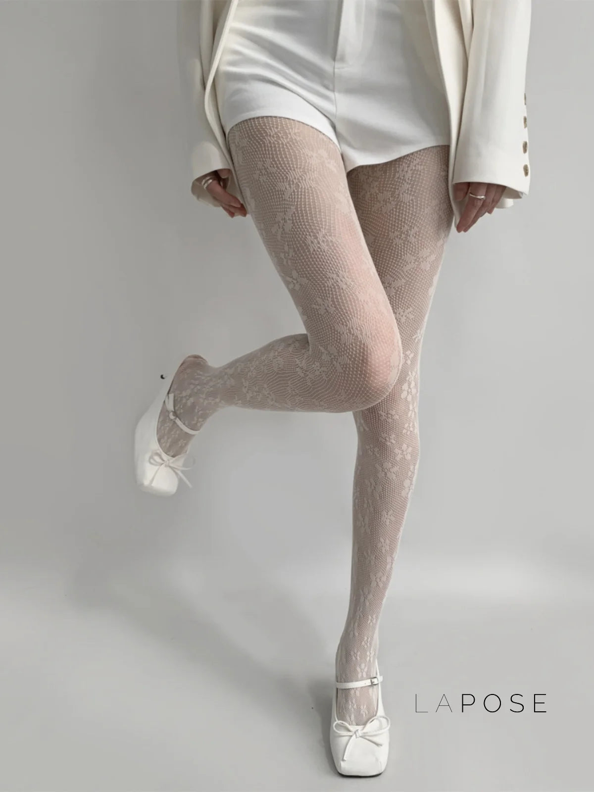 Kaleyah Sheer Lace Print Tights