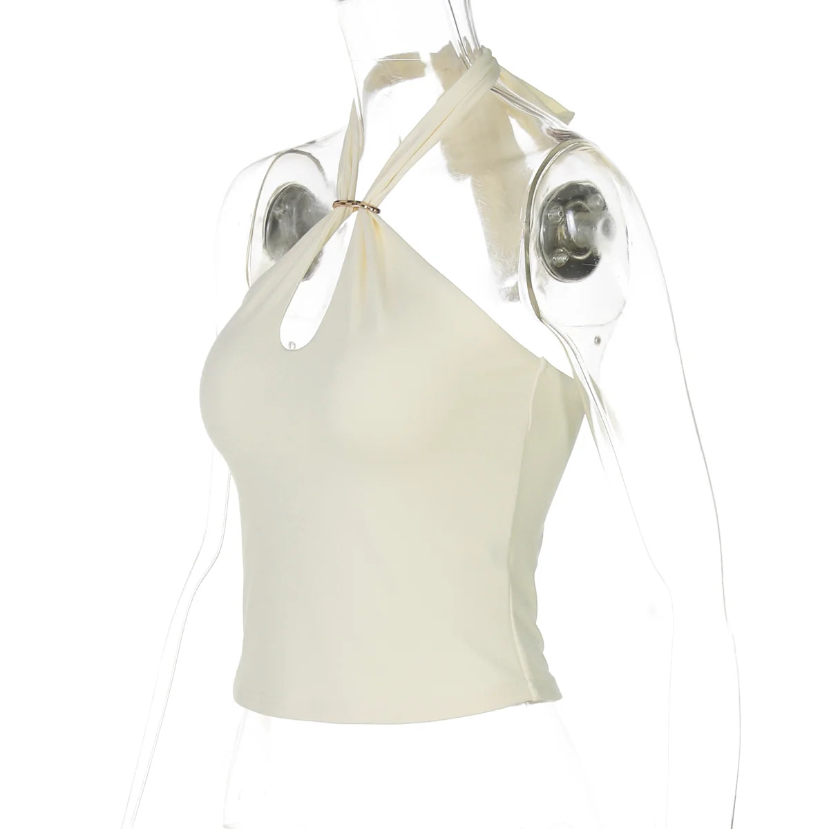 Kalynn Halter Buckle Crop Top